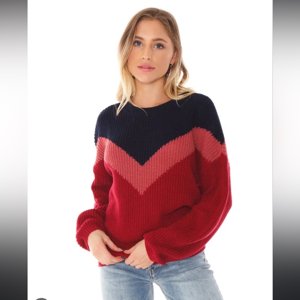 chevron front sweater by 1. State from Revolve